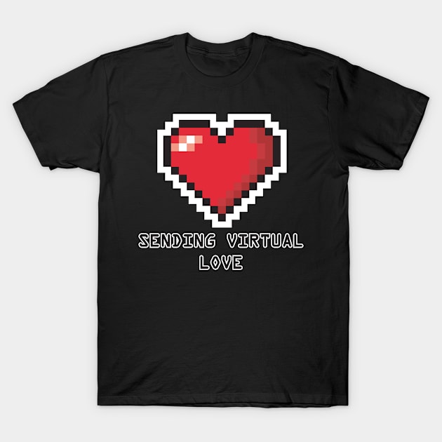 Virtual Love Valentine Tshirt T-Shirt by Misutarobi